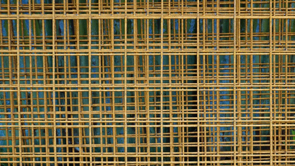 grilles d'armature pour terrasse en béton